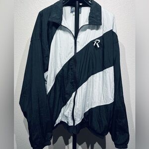 Vintage Ringor Classics Black and White Windbreaker Jacket - Size XL (Men’s)